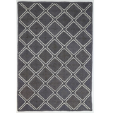 Amara Grey Diamond Lattice Jute Rug