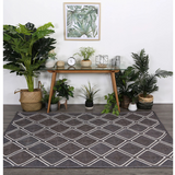 Amara Grey Diamond Lattice Jute Rug