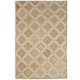 Amara Beige Brown Diamond Lattice Natural Rug