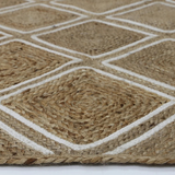 Amara Beige Brown Diamond Lattice Natural Rug