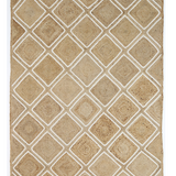 Amara Beige Brown Diamond Lattice Natural Rug