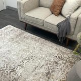 Ali Grey Distressed Tribal Rug