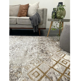 Ali Grey Distressed Tribal Rug