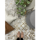 Ali Grey Distressed Tribal Rug