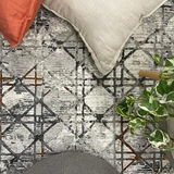Ali Multi Geometric Diamond Lines Rug