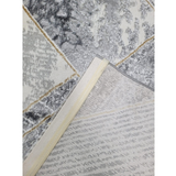 Ali Grey Gold Diamond Lattice Rug