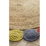 Tilly Multi Colour Jute Round Rug