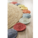 Tilly Multi Colour Jute Round Rug