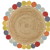 Tilly Multi Colour Jute Round Rug
