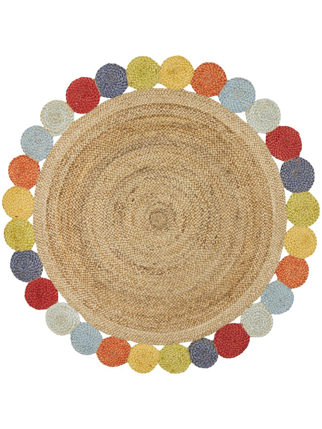 Tilly Multi Colour Jute Round Rug
