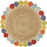 Tilly Multi Colour Jute Round Rug