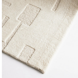 Isla Ivory Modern Textured Wool Rug