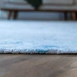 Ali Cream Blue Marble Wash Abstract Rug
