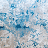 Ali Cream Blue Marble Wash Abstract Rug