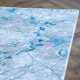 Ali Cream Blue Marble Wash Abstract Rug