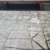 Ali Cream Vizon Distressed Abstract Rug