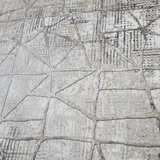 Ali Cream Vizon Distressed Abstract Rug