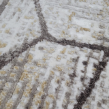 Ali Cream Vizon Distressed Abstract Rug