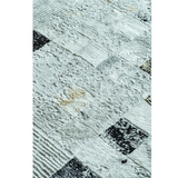 Ali Grey Black Modern Geometric Checkered Rug