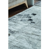 Ali Grey Black Modern Geometric Checkered Rug