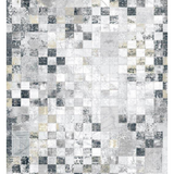 Ali Grey Black Modern Geometric Checkered Rug