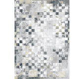 Ali Grey Black Modern Geometric Checkered Rug