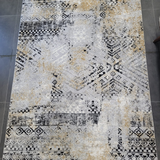 Ali Grey Black Tribal Pattern Rug