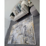 Ali Grey Black Tribal Pattern Rug