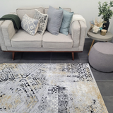 Ali Grey Black Tribal Pattern Rug