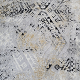 Ali Grey Black Tribal Pattern Rug