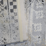 Ali Grey Black Tribal Pattern Rug