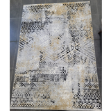 Ali Grey Black Tribal Pattern Rug