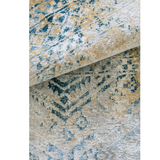 Ali Grey Blue Tribal Pattern Rug