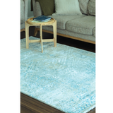 Ali Grey Blue Tribal Pattern Rug