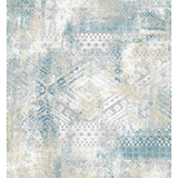 Ali Grey Blue Tribal Pattern Rug