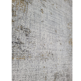 Ali Grey Gold Abstract Checkered Lines Rug