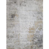 Ali Grey Gold Abstract Checkered Lines Rug