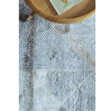 Ali Grey Gold Diamond Lattice Rug