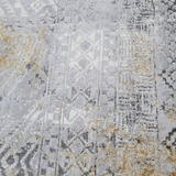 Ali Grey Tribal Pattern Rug