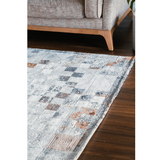 Ali Multi Modern Geometric Checkered Rug