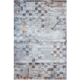Ali Multi Modern Geometric Checkered Rug