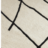 Isla Ivory Charcoal Line Art Wool Rug