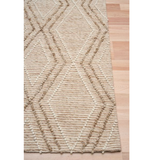 Anika Beige Diamond Trellis Wool Rug