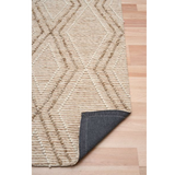Anika Beige Diamond Trellis Wool Rug