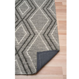 Anika Charcoal Diamond Trellis Wool Rug