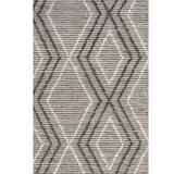 Anika Charcoal Diamond Trellis Wool Rug