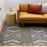 Anika Charcoal Tribal Wool Rug