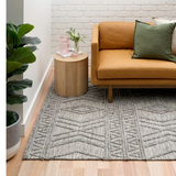 Anika Grey Tribal Wool Rug