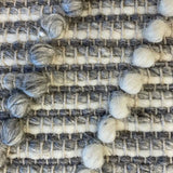 Anika Silver Grey Diamond Trellis Wool Rug