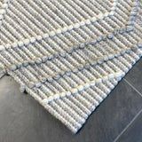 Anika Silver Grey Diamond Trellis Wool Rug